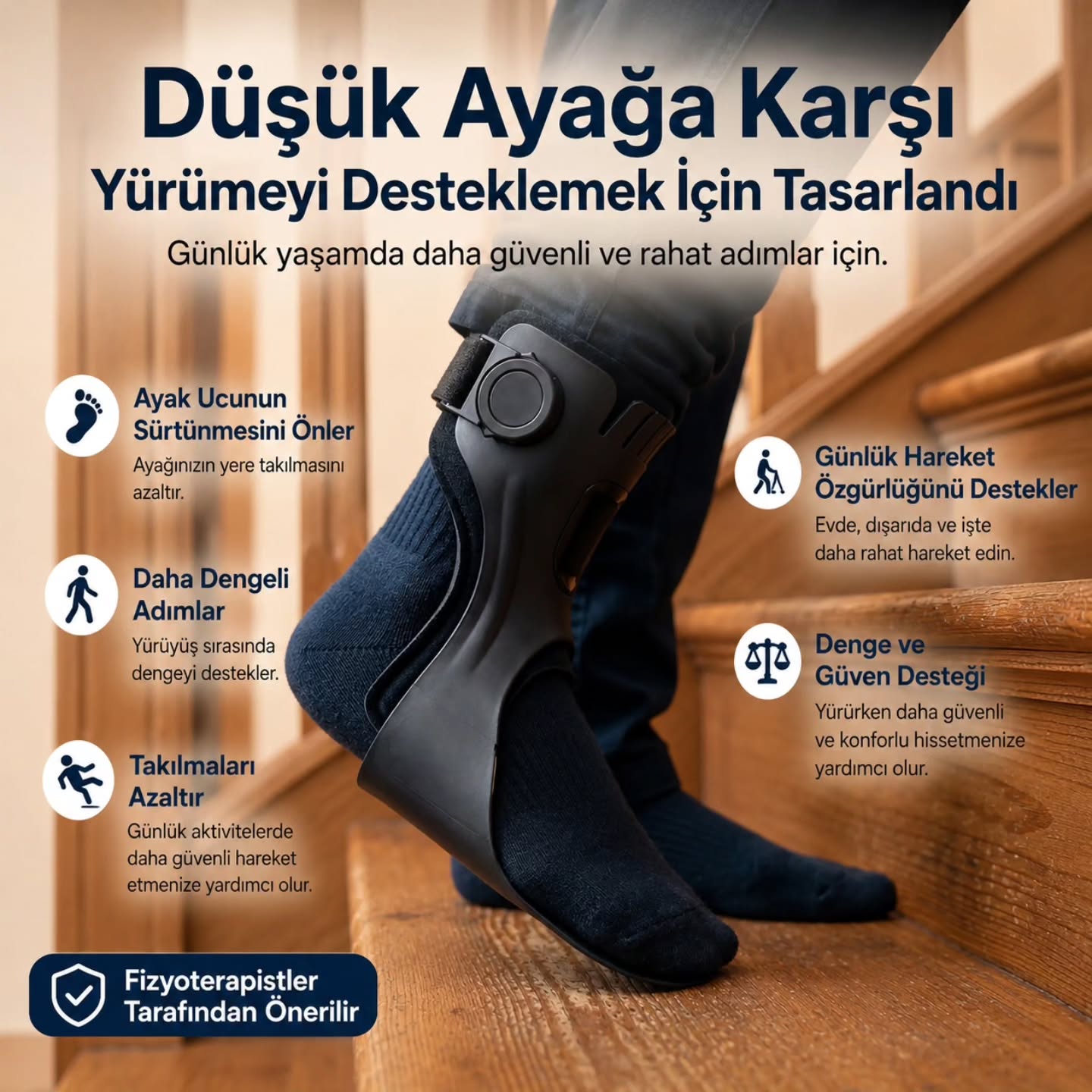 Venza-Ayak Düşüklüğü Ortozu (AFO)